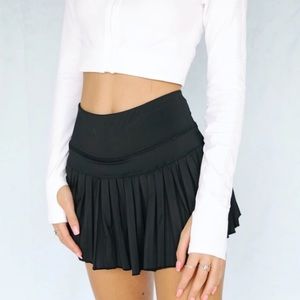 Gold Hinge Black Tennis Skirt